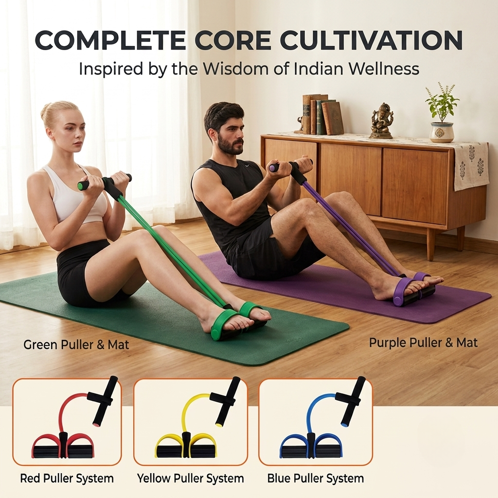 Multifunction Tension Rope & Resistance Band | All-in-One Home Gym & Full Body Sculpting Kit