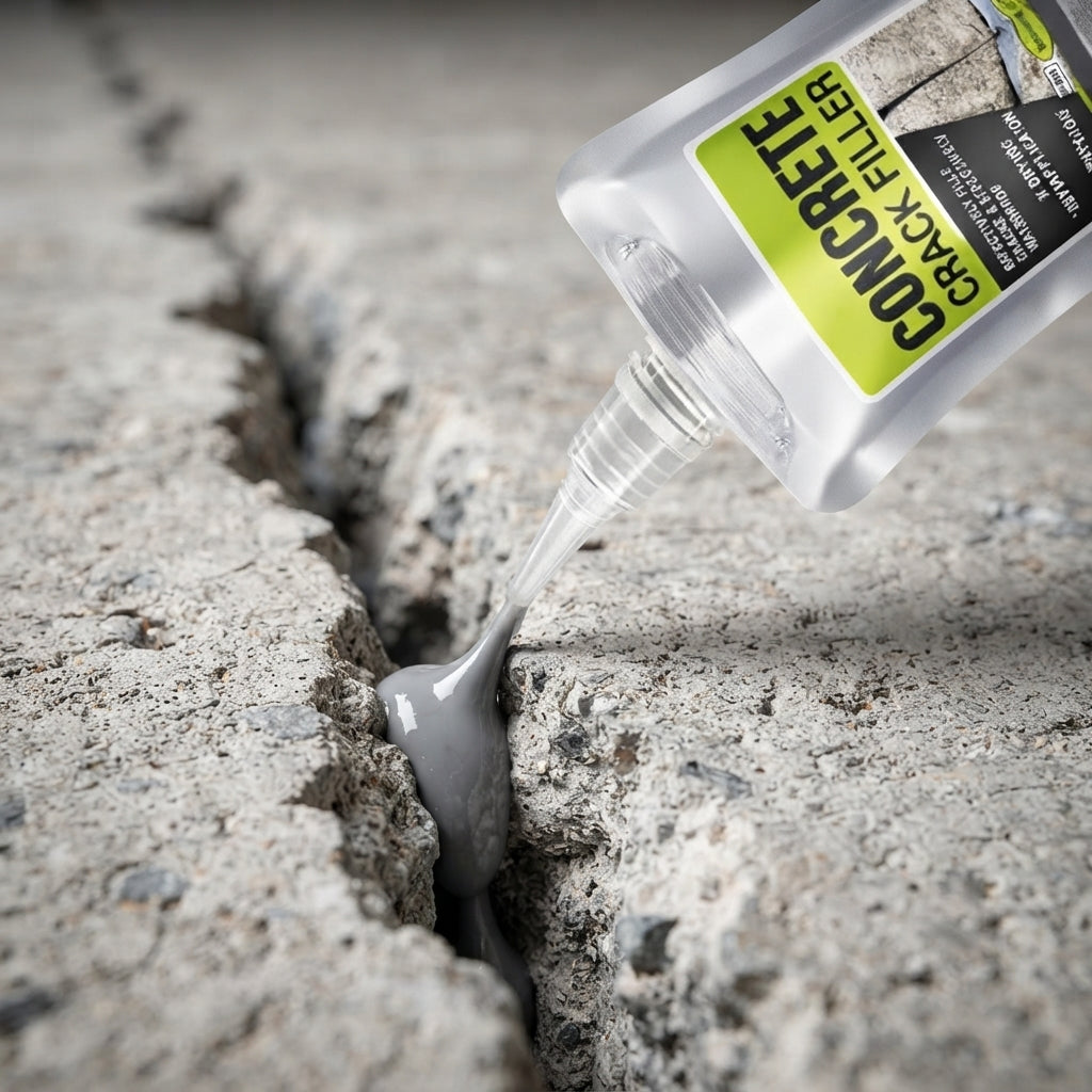 Heavy-Duty Concrete Crack Repair Paste (Pack of 2) | Fast-Drying Waterproof Cement Filler Pouch with Precision Nozzle