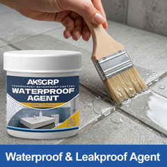 Transparent Waterproof & Leakproof Agent Coating (with Brush) | Invisible Clear Liquid Sealant for Roof, Bathroom Tiles, Wall Cracks & Pipes