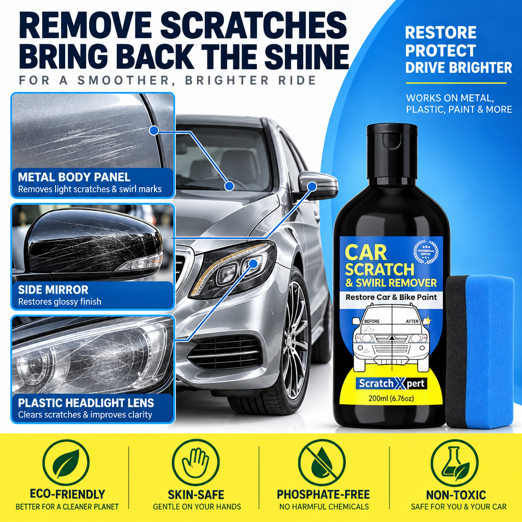 Ultimate Car Scratch Repair Polish (Pack of 2) | Removes Swirls, Scuffs & Minor Hairline Scratches | Safe for All Vehicle Colors