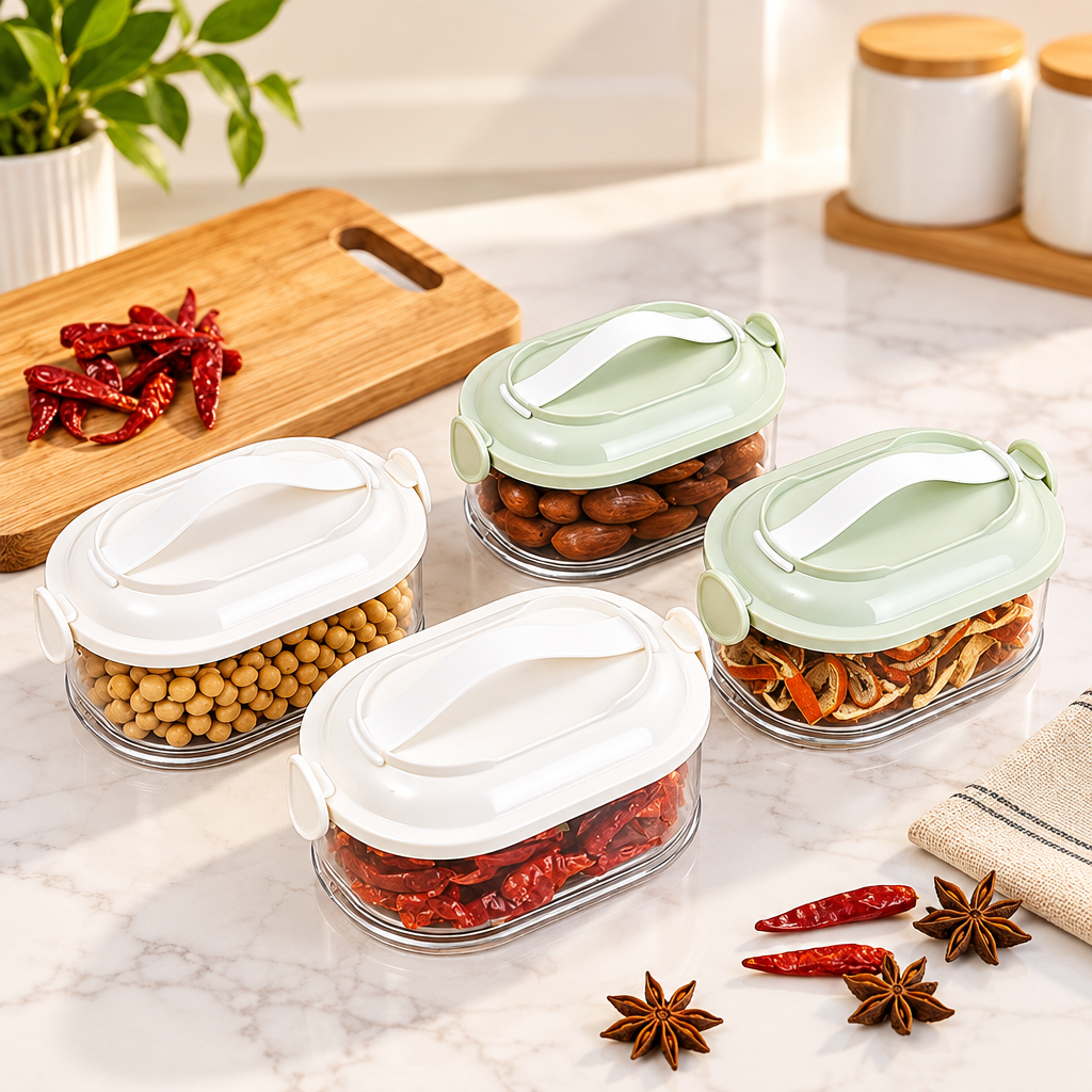 Multi-layer Sealed Spice Organizer – 5 Layers | Stackable Masala Storage Container