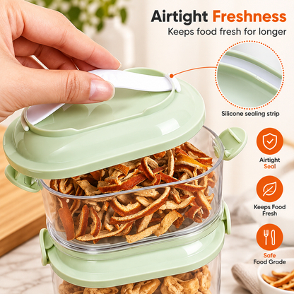 Multi-layer Sealed Spice Organizer – 5 Layers | Stackable Masala Storage Container