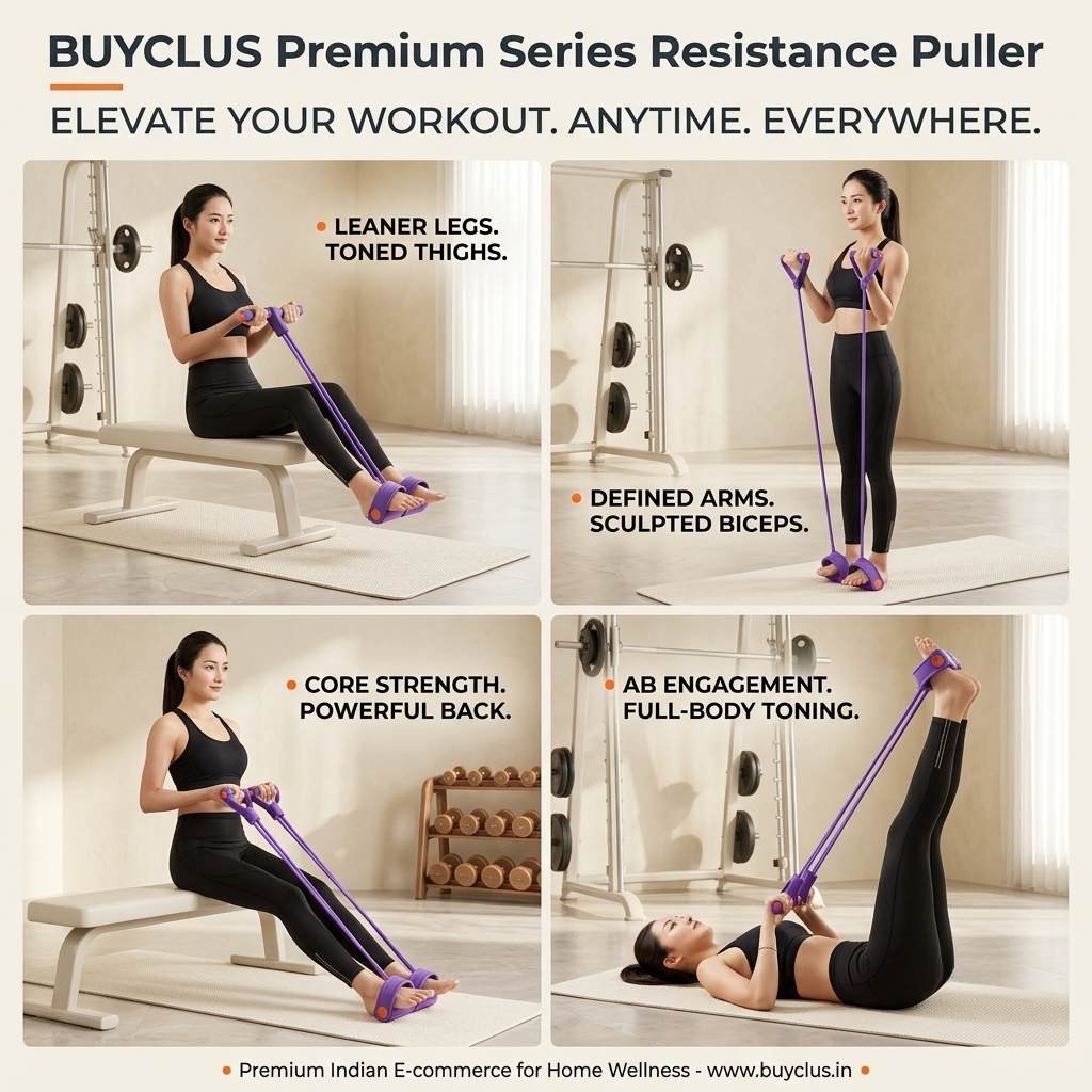Multifunction Tension Rope & Resistance Band | All-in-One Home Gym & Full Body Sculpting Kit