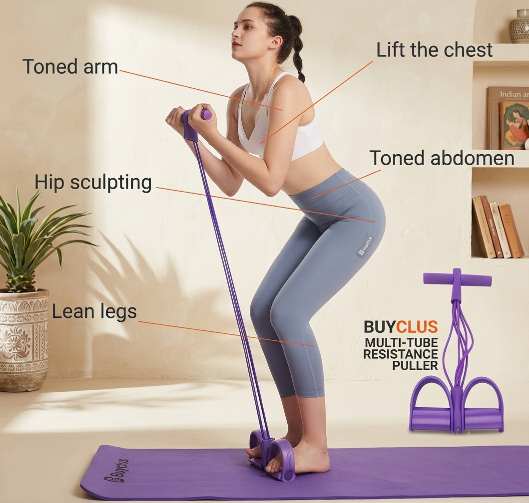 Multifunction Tension Rope & Resistance Band | All-in-One Home Gym & Full Body Sculpting Kit
