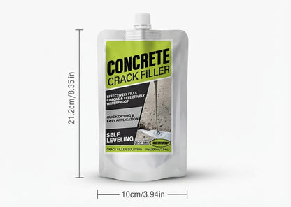 Heavy-Duty Concrete Crack Repair Paste (Pack of 2) | Fast-Drying Waterproof Cement Filler Pouch with Precision Nozzle