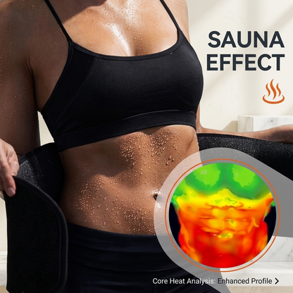 Sweat Belt for Men & Women – Premium Neoprene Hot Slimming Waist Trimmer Belt for Weight Loss, Belly Fat Burn, Lower Back Support & Sauna Effect Workout